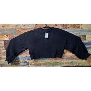 NWT Women's Girls Divided H&M Black Sweater Sweatshirt Soft Touch Size Medium